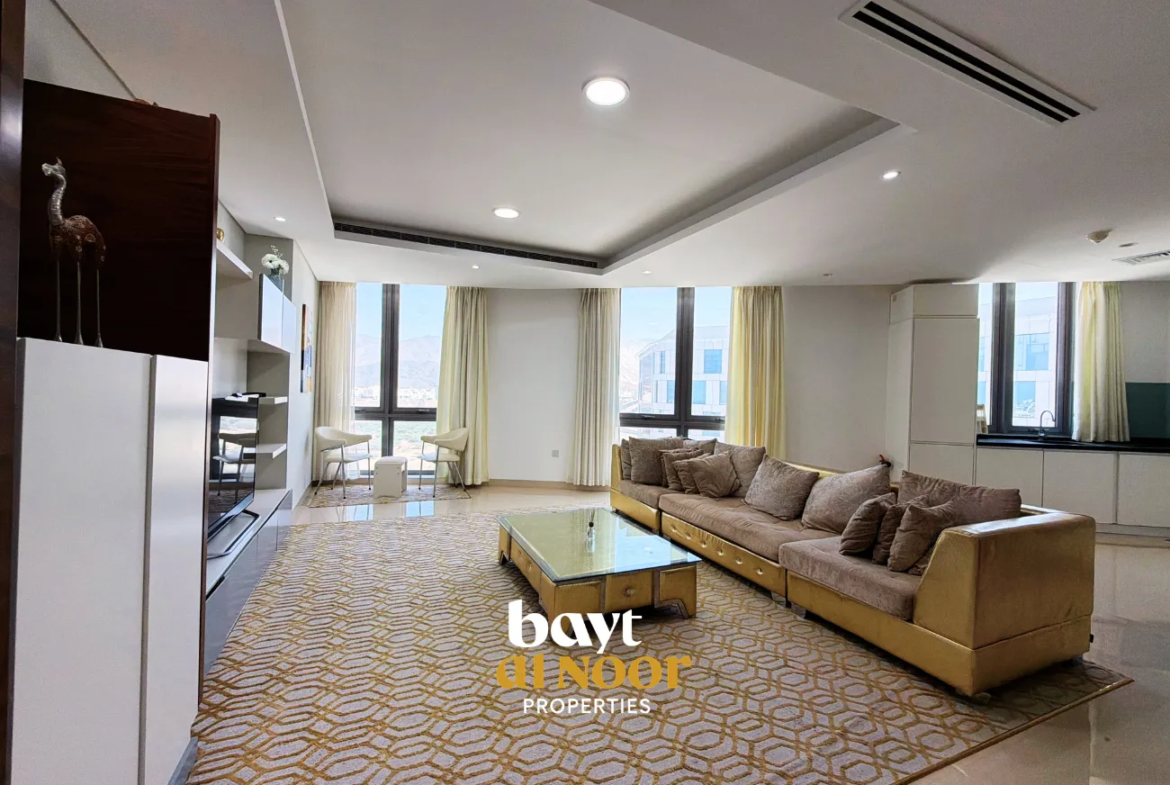 For Rent: Furnished 2-Bedroom Flat on 4th Floor in Al Khuwair South (Grand Mall) | REF HO3059