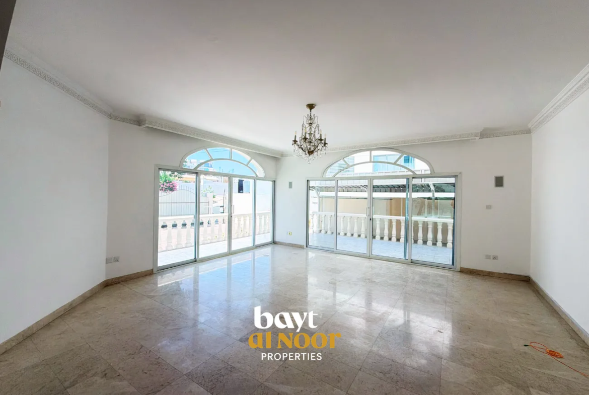 For Rent: Luxury Standalone 5+3 Bedroom Villa on Spacious Plot in Qurum | REF HO3065
