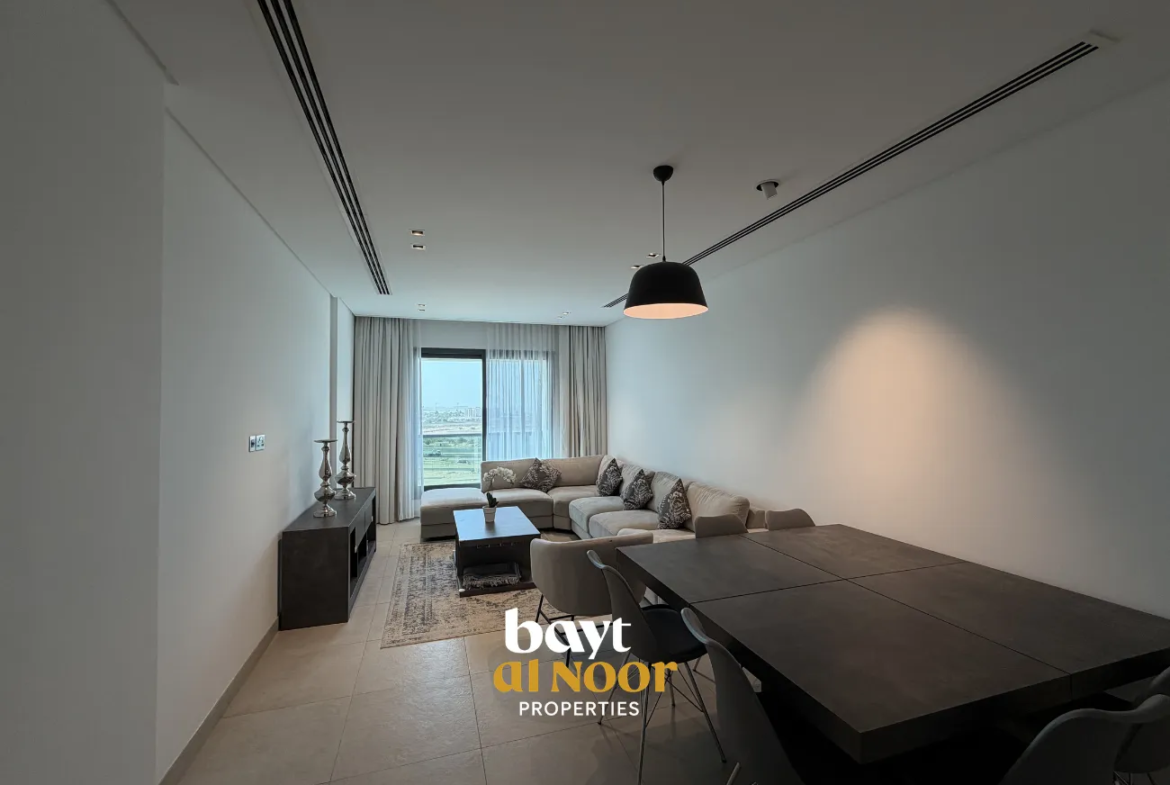For Rent: Furnished 3-Bedroom Flat on 4th Floor with Underground Parking in Muscat Hills | REF HO3066