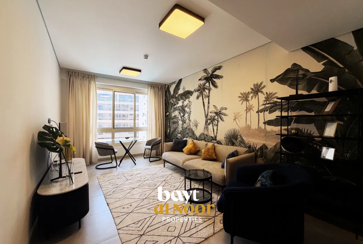 For Rent: Fully Furnished 1-Bedroom Flat in Muscat Hills (Hills Avenue) | REF KT5032