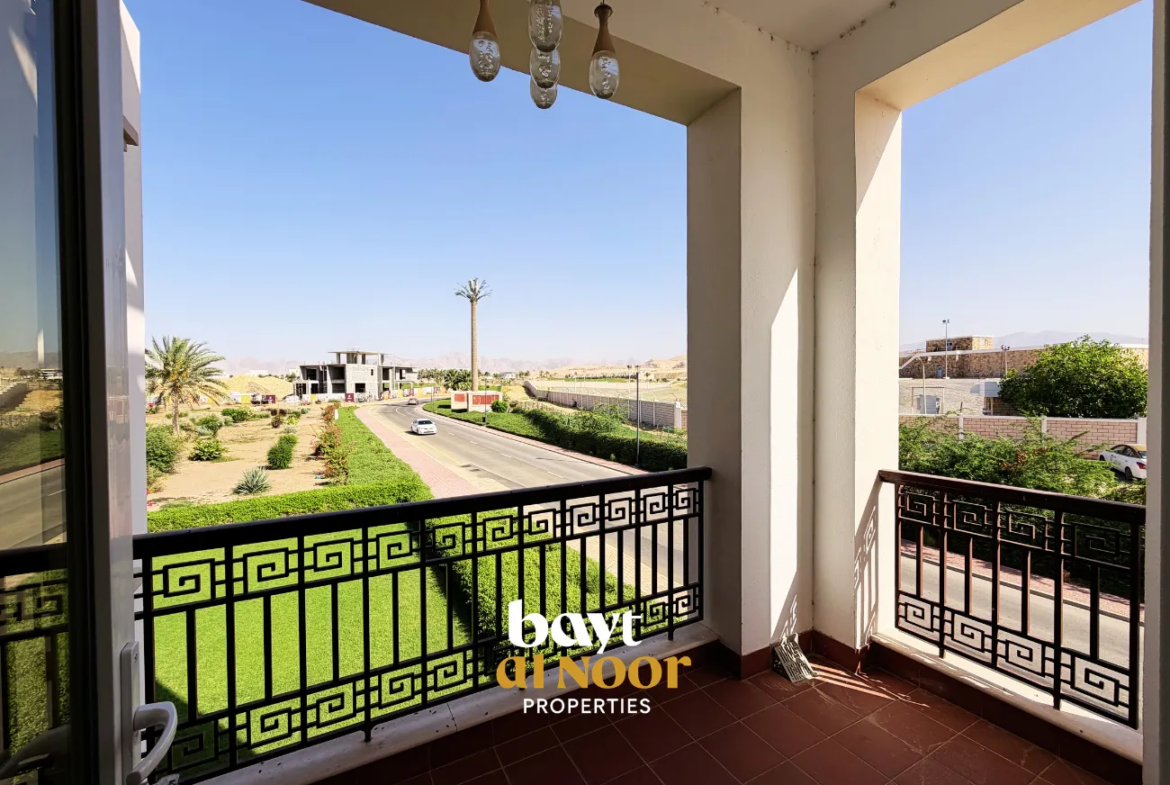 For Rent: Semi-Furnished 2-Bedroom Flat in Muscat Hills (Golf Hills) | REF WT2151