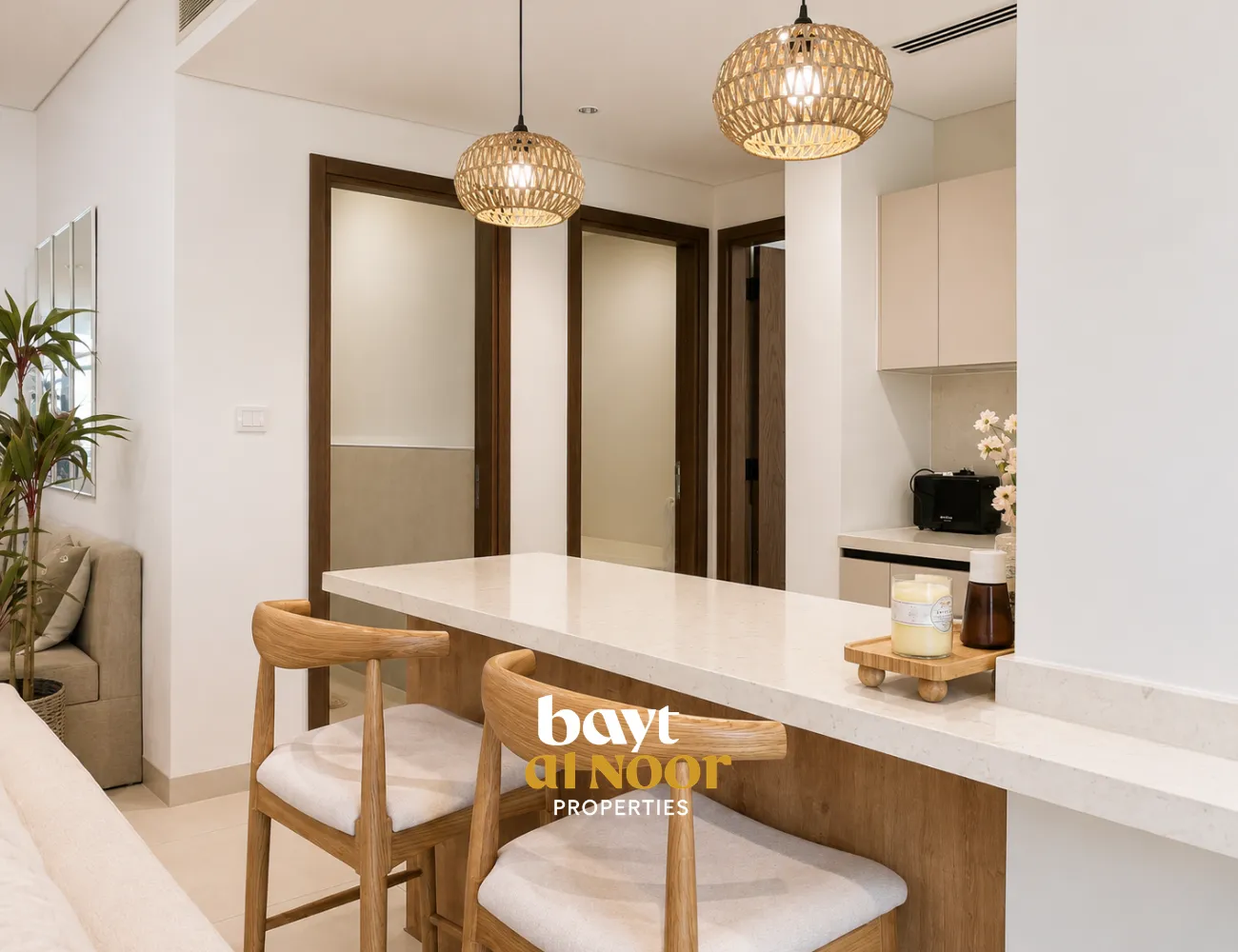 For Rent: Fully Furnished 1+1 Bedroom Waterfront Apartment in Shatti Al Qurum | REF ST101