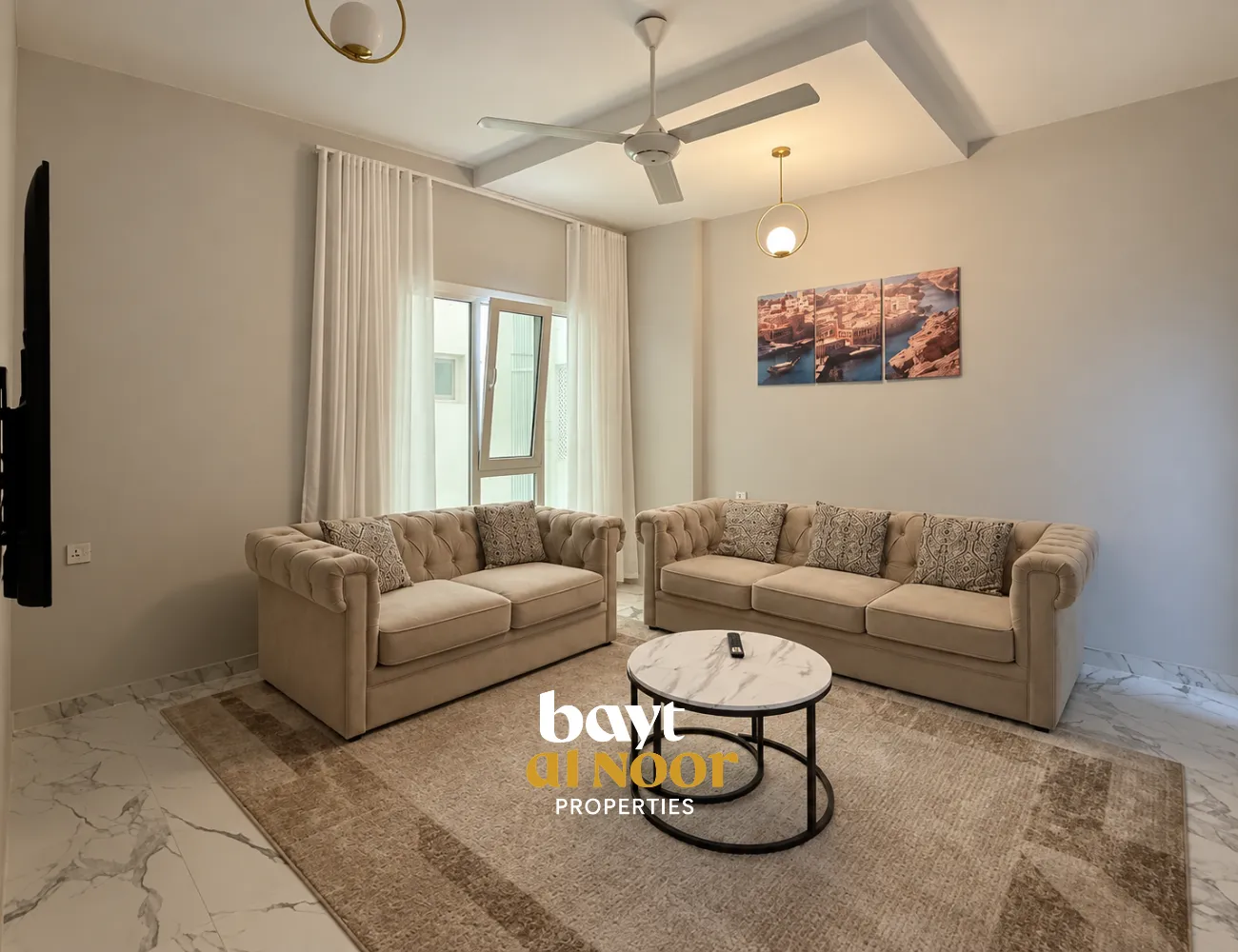 For Rent: Furnished 2-Bedroom Flat in Ghubrah South | REF HO3093